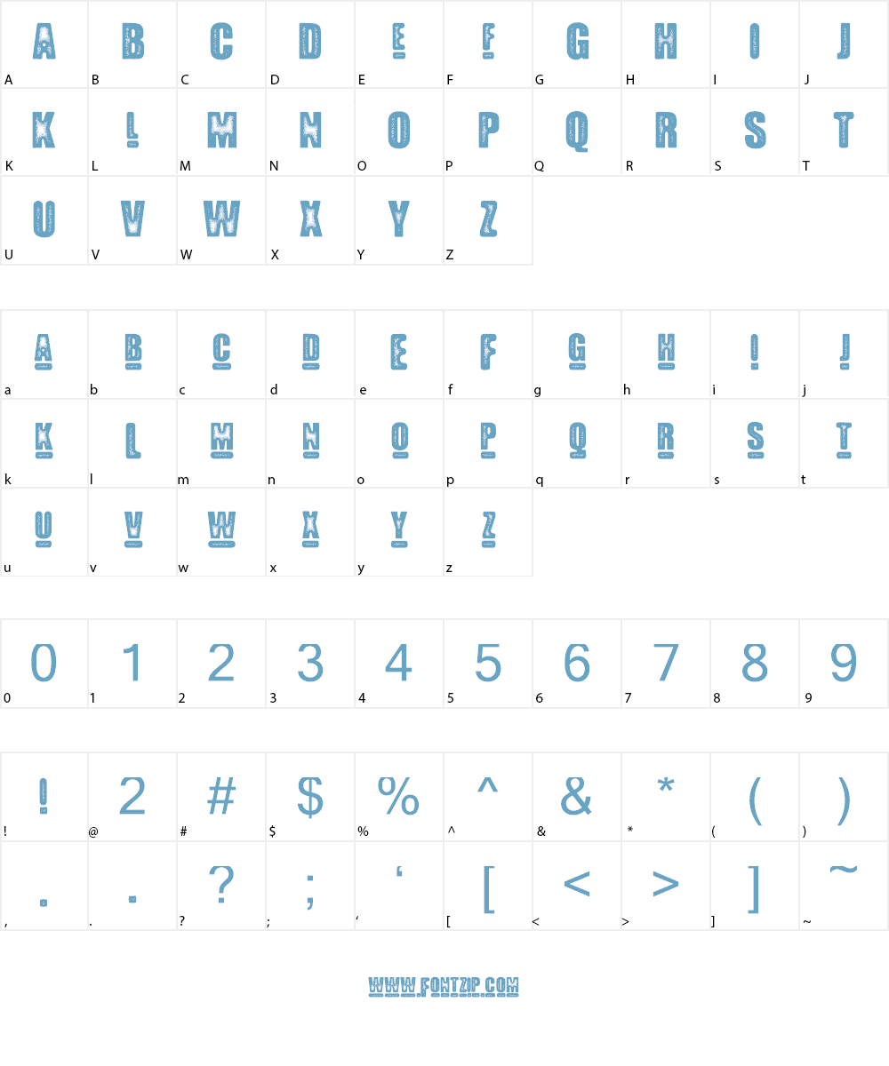 Blue Waffle Font Character